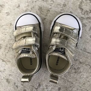Gold Baby Converse